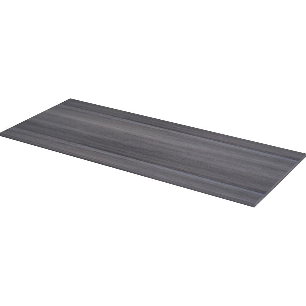 Lorell Relevance Series Charcoal Laminate Office Furniture - 72'' x 30'' Table Top - Straight Edge - Material: Polyvinyl Chloride (PVC) Edge - Finish: Charcoal, Laminate