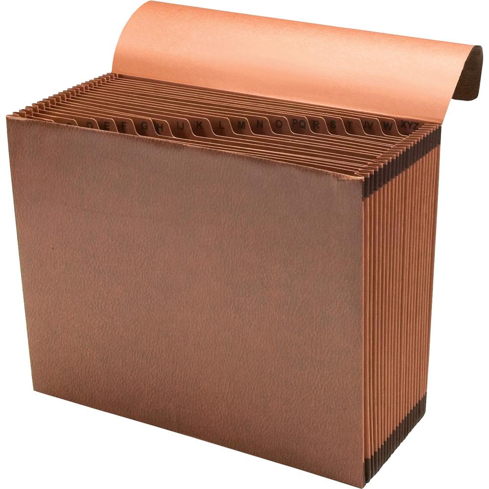 Business Source Letter Recycled Expanding File - 8 1/2'' x 11'' - 21 Pocket(s) - Brown - 30% Recycled - 1 Each