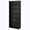 Lorell Fortress Series Bookcase - 34.5'' x 13''82'' - 6 Shelve(s) - Material: Steel - Finish: Charcoal, Powder Coated - Adjustable Shelf, Welded, Durable
