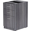 Lorell Essentials Series Box/Box/File Fixed File Cabinet - 16'' x 22''28.3'' - File, Box Drawer(s) - Finish: Laminate, Weathered Charcoal - File Drawer