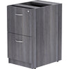 Lorell Essentials Series File/File Fixed File Cabinet - 16'' x 22''28.3'' - 2 x File Drawer(s) - Finish: Laminate, Weathered Charcoal - File Drawer