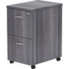 Lorell Essentials Series File/File Mobile File Cabinet - 16'' x 22''28.3'' - 2 x File Drawer(s) - Finish: Weathered Charcoal, Laminate