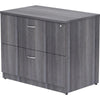 Lorell Essentials Series Lateral File - 35'' x 22''29.5'' , 1'' Top - 2 x File Drawer(s) - Finish: Weathered Charcoal, Laminate