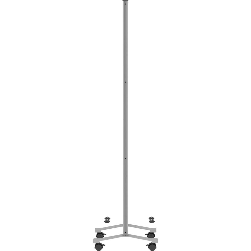 Lorell Adaptable Panel Legs for 50''H Configuration - 18.8'' Width x 2'' Depth x 71'' Height - Aluminum - Silver