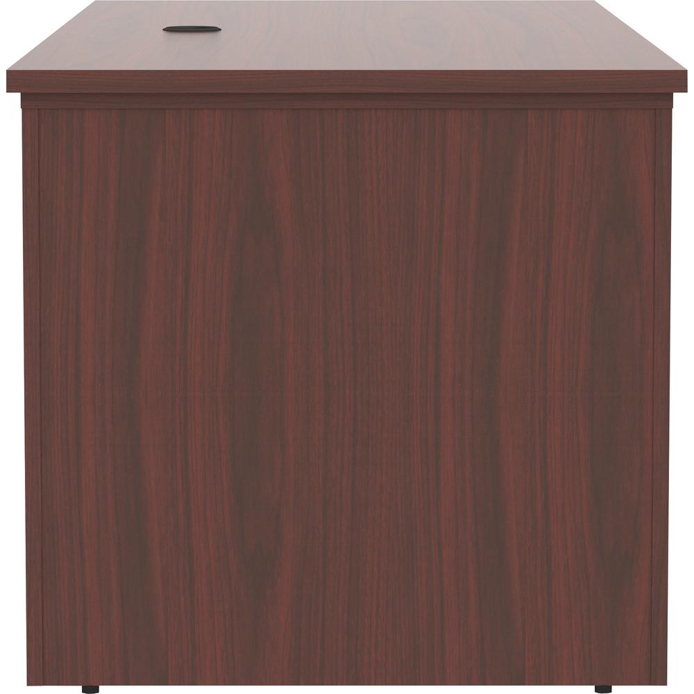 Lorell Essentials Series Sit-to-Stand Desk Shell - 0.1'' Top, 1'' Edge, 72'' x 29''49'' - Finish: Mahogany - Laminate Table Top