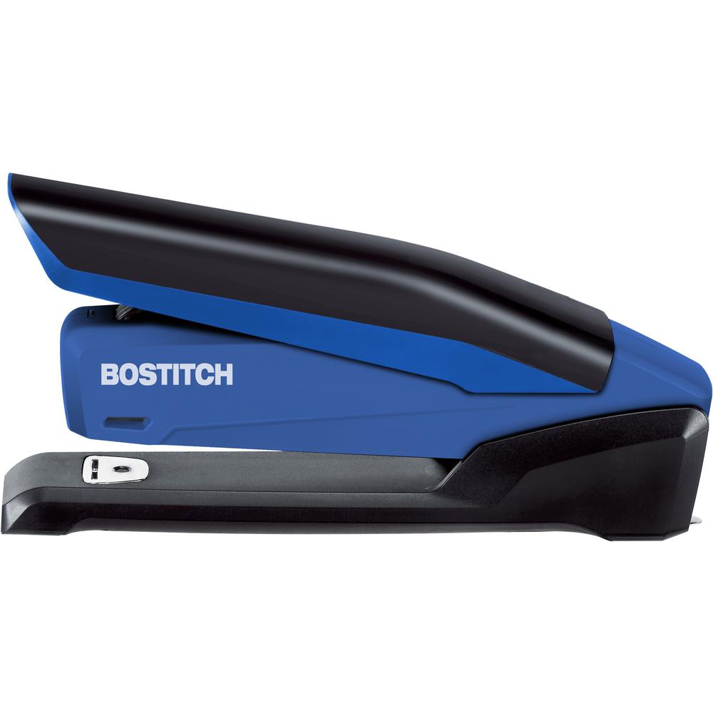 Bostitch InPower Spring-Powered Antimicrobial Desktop Stapler - 20 Sheets Capacity - 210 Staple Capacity - Full Strip - 1 Each - Blue