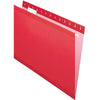 Pendaflex 1/5 Tab Cut Letter Recycled Hanging Folder - 8 1/2'' x 11'' - Red - 10% Recycled - 25 / Box