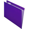 Pendaflex 1/5 Tab Cut Letter Recycled Hanging Folder - 8 1/2'' x 11'' - Violet - 10% Recycled - 25 / Box
