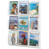 Safco 9-Pocket Magazine/Literature Display Rack - 9 Pocket(s) - 36.88'' Height x 30'' Width x 2'' Depth - Break Resistant - Clear - Plastic - 1 Each
