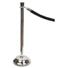Tatco Heavy-duty Posts for Stanchion - Stainless Steel 41'' Post Black Rope - Chrome - 2 / Box