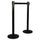 Tatco Adjusta-Tape Stanchion Post - Black 10 ft Post Black Tape - Black - 2 / Box