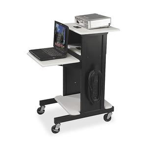 MooreCo 3-Shelf Presentation Cart - 2 x Shelf(ves) - 4.8'' Height x 27'' Width x 7.2'' Depth - Gray