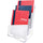 Deflecto Multi-Compartment DocuHolder - 3 Compartment(s) - 3 Tier(s) - 12.6'' Height x 9.5'' Width x 6.3'' DepthDesktop - Magazine Size - Clear - Plastic - 1 Each - deflecto