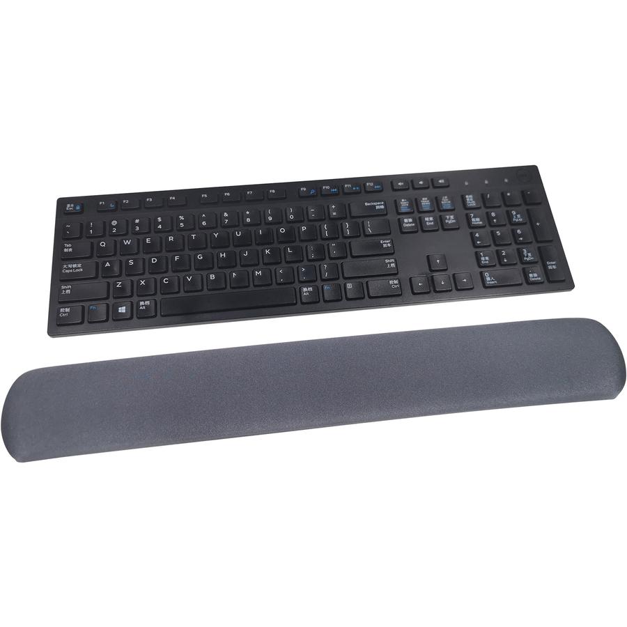 Compucessory Gel Keyboard Wrist Rest Pads - 19'' Height x 2.87'' Width x 0.75'' Depth - Gray - 1 Each