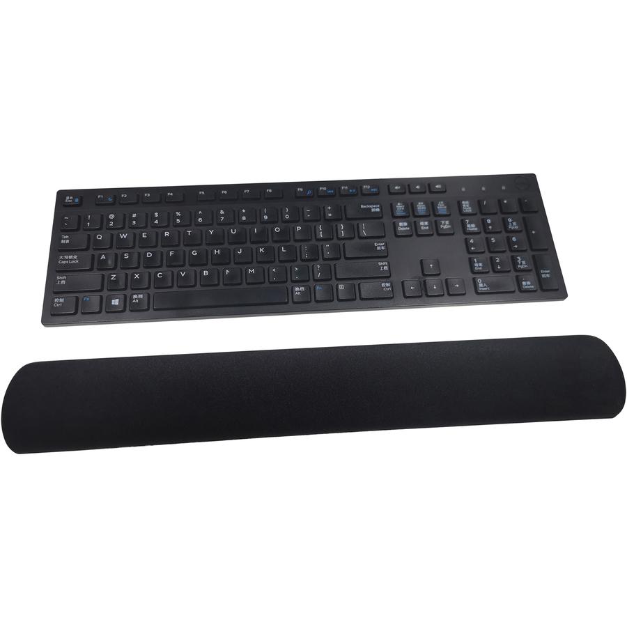 Compucessory Gel Keyboard Wrist Rest Pads - 19'' x 2.87'' x 0.75'' Dimension - Black - 1 Pack