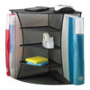 Safco Onyx Mesh Corner Organizer - 13'' Height x 15'' Width x 11'' Depth - Desktop - Black - Steel - 1 Each