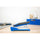 Bostitch InPower Spring-Powered Antimicrobial Desktop Stapler - 28 Sheets Capacity - 210 Staple Capacity - Full Strip - 1/4'' Staple Size - 1 Each - Blue, Silver