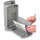 Safco Customizable Suggestion Box - External Dimensions: 7'' Width x 5'' Depth x 14.5'' Height - 25 x Card - Plastic - Gray - For Card - 1 Each