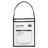 C-Line Shop Ticket Holders With Hanging Straps, Stitched - Black, Both Sides Clear, 9 X 12, 15/BX, 41922