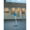 DURABLE INFO SIGN Letter Floor Stand - 8.5'' x 11'' Sign - 40.5'' - 46.5'' Height - Rectangular Shape - Acrylic, Stainless Steel - Updateable - Silver - 1 Pack - Durable