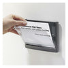 DURABLE CLICK SIGN with Cubicle Panel Pins - 4-1/8'' x 5-7/8'' - 2 Pins - Anti-glare - Acrylic, Aluminum - Updateable - Graphite - 1 Pack - Durable