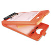 Saunders DeskMate II 00543 Portable Storage Clipboard - 0.50'' Clip Capacity - Storage for Stationary - Bottom Opening - 10'' x 16'' - Polypropylene - Tangerine - 1 Each