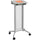 Safco Impromptu Lectern - Rectangle Top - 46.50'' Height x 26.50'' Width x 18.75'' Depth - Assembly Required - Gray, Powder Coated