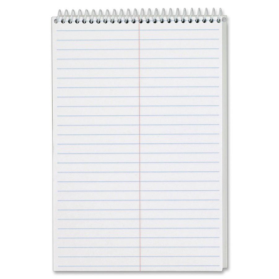 TOPS Gregg-ruled Steno Book - 80 Sheets - Wire Bound - 15 lb Basis Weight - 6'' x 9'' - 1.25'' x 9'' x 6'' - White Paper - Red, Green, Black, Blue Cover - Durable Cover, Rigid, Chipboard Backing, Acid-free