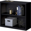 Lorell Fortress Series Bookcase - 34.5'' x 13'' x 30'' - 2 x Shelf(ves) - Black - Powder Coated - Steel - Recycled