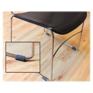 Lorell Wraparound Floor Savers - Gray - Vinyl - 16/Pack