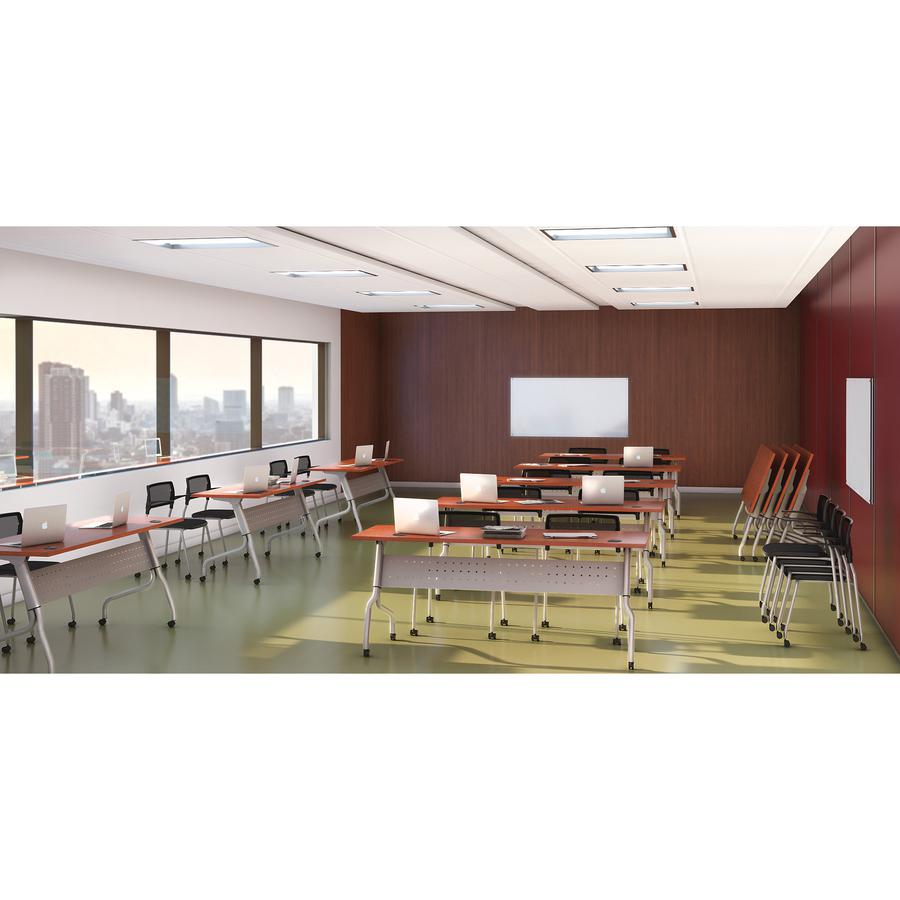 Lorell Flip Top Training Table - Rectangle Top - Four Leg Base - 4 Legs x 23.60'' Table Top Width x 72'' Table Top Depth - 29.50'' Height x 70.88'' Width x 23.63'' Depth - Assembly Required - Mahogany - Ny