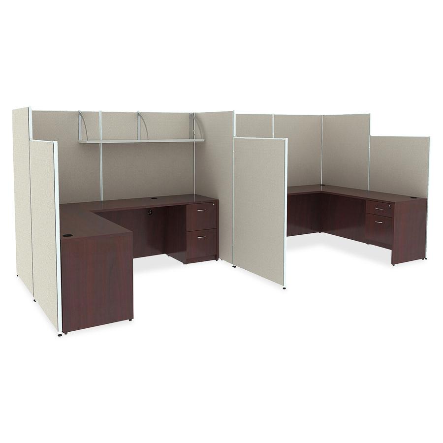 Lorell Panel System Partition Fabric Panel - 60.4'' Width x 71'' Height - Steel Frame - Gray - 1 Each
