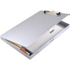 Saunders Tuff Writer Recycled Aluminum Clipboard - 1'' Clip Capacity - Side Opening - 12'' - Aluminum - Silver - 1 Each