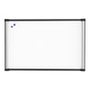 Lorell Magnetic Dry-erase Board - 36'' (3 ft) Width x 24'' (2 ft) Height - Aluminum Steel Frame - Rectangle - Magnetic - Marker Tray - 1 Each