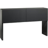 Lorell Fortress Modular Series Stack-on Hutch - 60'' - Material: Steel - Finish: Charcoal - Grommet, Cord Management