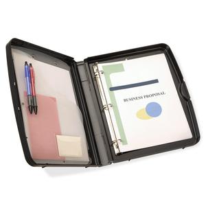 Officemate Ringbinder Clipboard Storage Box - 8 19/64'' , 8 1/2'' x 11 45/64'' , 11'' - Spring Clip - Plastic - Charcoal - 1 Each