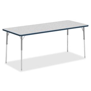 Lorell Classroom Activity Tabletop - Gray Nebula Rectangle, High Pressure Laminate (HPL) Top - 72'' Table Top Width x 30'' Table Top Depth x 1.13'' Table Top Thickness - Assembly Required - 1 Each