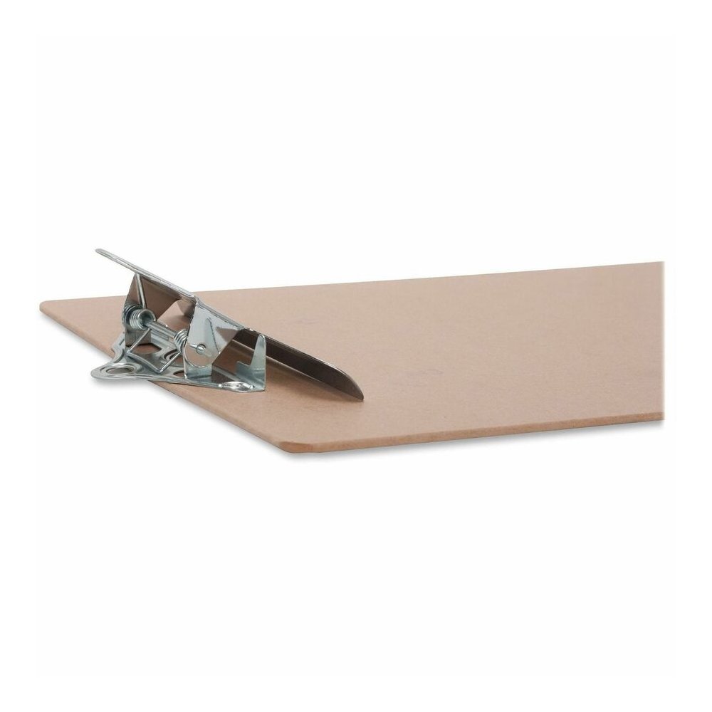 Business Source Hardboard Clipboard - 9'' x 15 1/2'' Sheet Size - Hardboard - Brown - 6 / Bundle