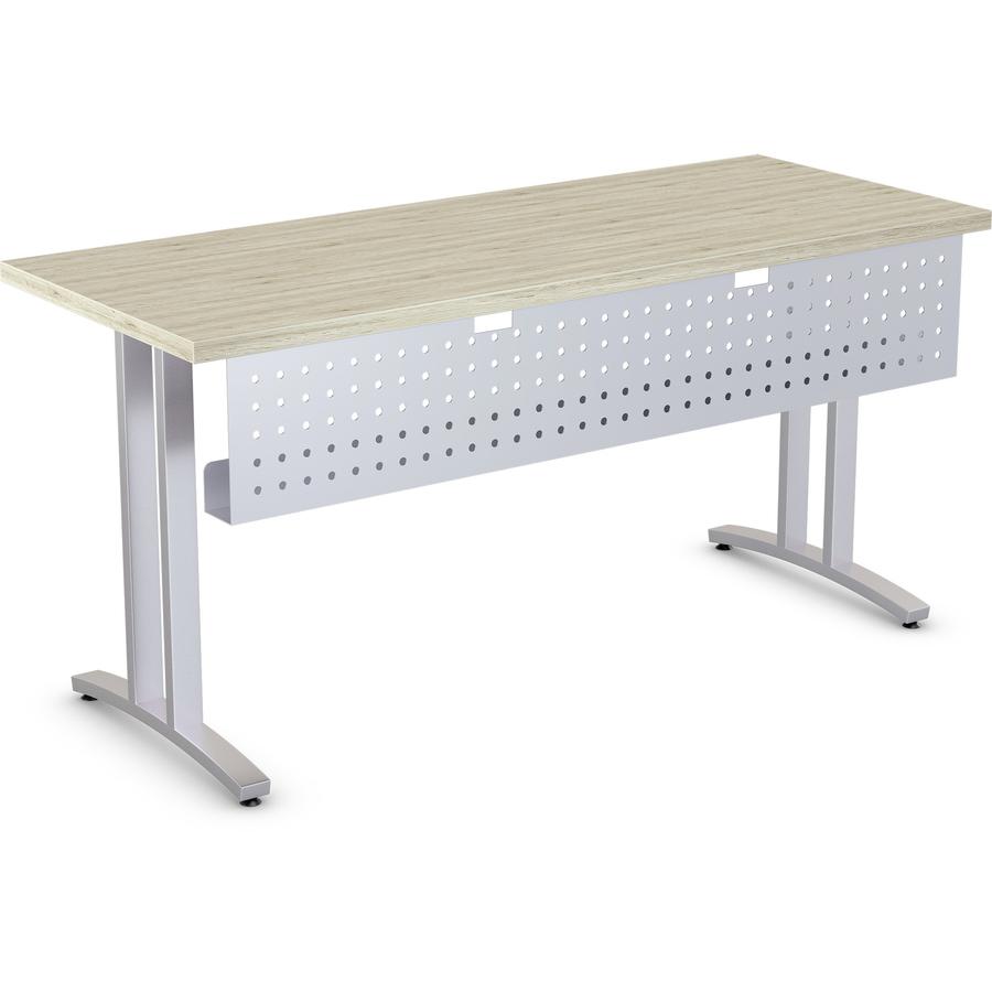 Lorell 60'' Training Table Modesty Panel - 54'' Width x 3'' Depth x 10'' Height - Steel - Metallic Silver