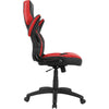 Lorell Bucket Seat High-back Gaming Chair - Red, Black Seat - Red, Black Back - 5-star Base - 28'' Length x 20.5'' Width x 47.5'' Height