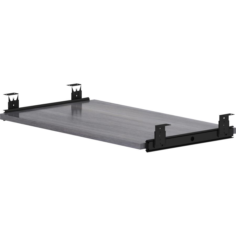Lorell Universal Keyboard Tray - 26'' x 0.8'' x 15.4'' - Finish: Charcoal