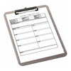 Business Source Flat Clip Plastic Clipboard - 9'' x 12'' Sheet Size - Plastic - Smoke - 6 / Bundle