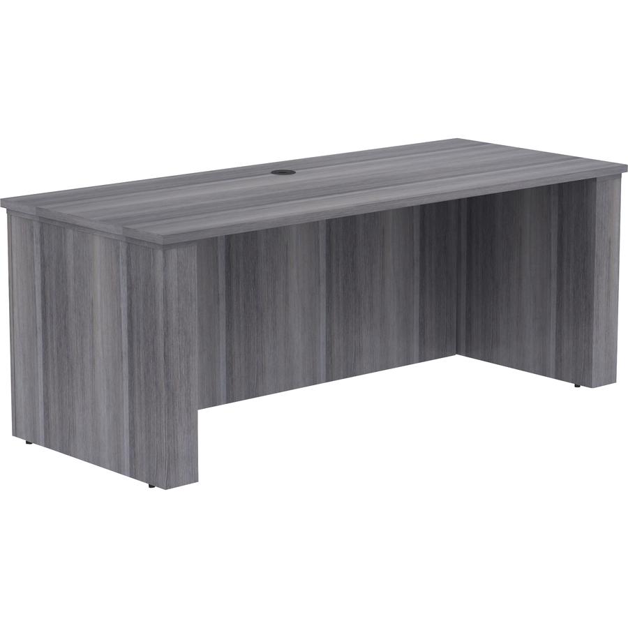 Lorell Essentials Series Sit-to-Stand Desk Shell - 0.1'' Top, 1'' Edge, 72'' x 29''49'' - Finish: Weathered Charcoal - Laminate Table Top