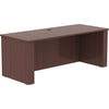 Lorell Essentials Series Sit-to-Stand Desk Shell - 0.1'' Top, 1'' Edge, 72'' x 29''49'' - Finish: Mahogany - Laminate Table Top
