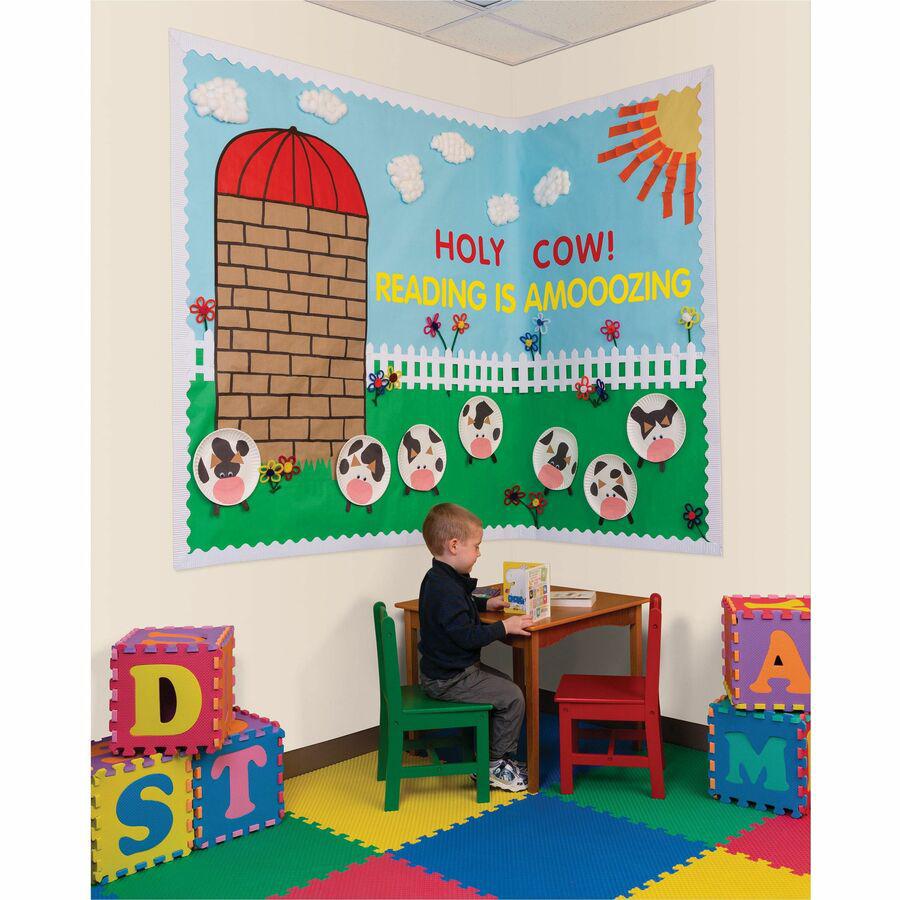 Fadeless Bulletin Board Art Paper - ClassRoom Project, Home Project, Office Project - 48''Width x 50 ftLength - 1 / Roll - Light Blue - Pacon