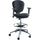 Safco Metro Extended Height Chair - Black Acrylic Seat - 5-star Base - 1 Each