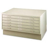 Safco Closed Base for 4996 and 4986 - 46.4'' Width x 32.6'' Depth x 6'' Height - Steel - Tropic Sand