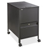 Safco Rollaway Mobile File Cart - 300 lb Capacity - 4 Casters - 2'' Caster Size - Steel - x 17'' Width x 26'' Depth x 28'' Height - Black - 1 Each
