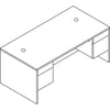 HON 10500 H10593 Pedestal Desk - 72'' x 36''29.5'' - 4 x Box, File Drawer(s) - Double Pedestal - Flat Edge - Finish: Mahogany