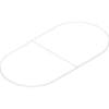 Lorell Essentials Oval Conference Tabletop - Oval Top x 48'' Table Top Width x 96'' Table Top Depth x 1.25'' Table Top Thickness - 1'' Height x 94.50'' Width x 47.25'' Depth - Assembly Required - Mahogany -